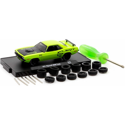 1971 Plymouth HEMI Cuda - Lime Green (Black Hood, Black Rims)