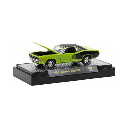 1971 Plymouth HEMI Cuda - Lime Green & Black (Chrome Rims, No Rear Wing)