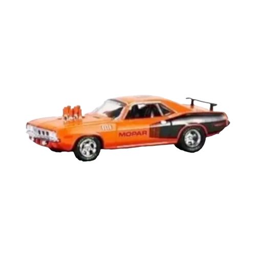 1971 Plymouth HEMI Cuda - Orange & Black (Chrome Rims, Mopar Graphics)