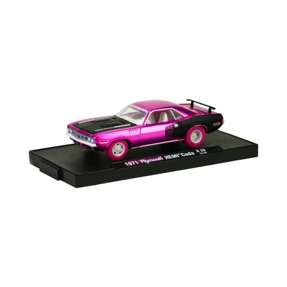 1971 Plymouth HEMI Cuda - Pink & Black (Pink Rims) - Box