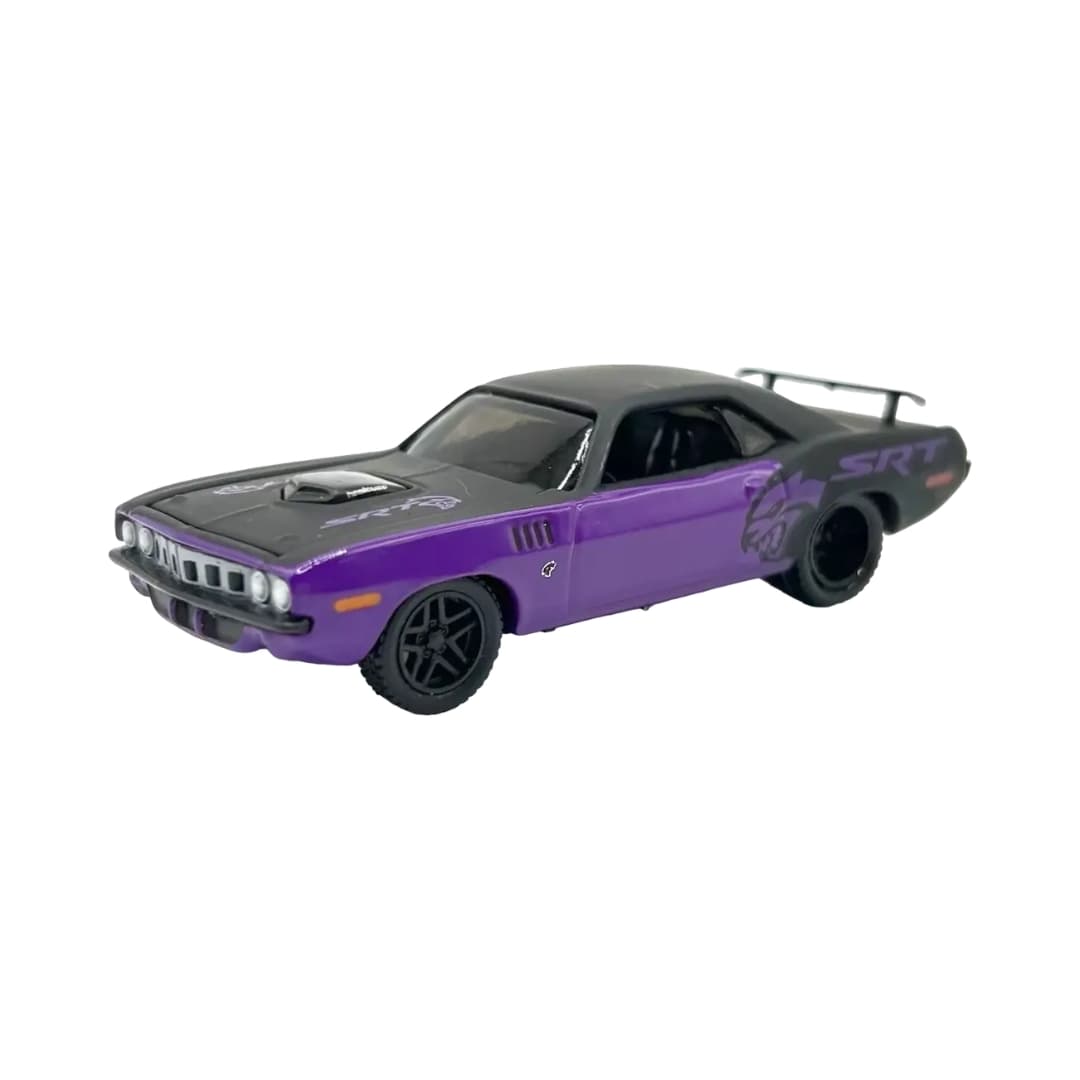 1971 Plymouth HEMI Cuda - Purple & Black (Black Rims)