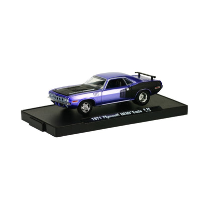 1971 Plymouth HEMI Cuda - Purple & Black (Chrome Rims) - Box