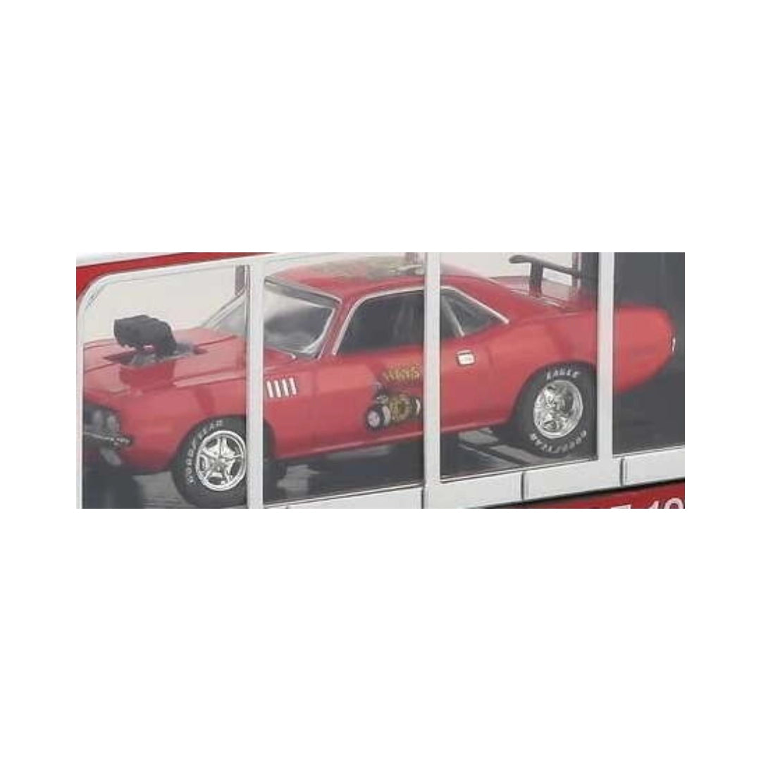 1971 Plymouth HEMI Cuda - Red (Chrome Rims, Hays Graphics)