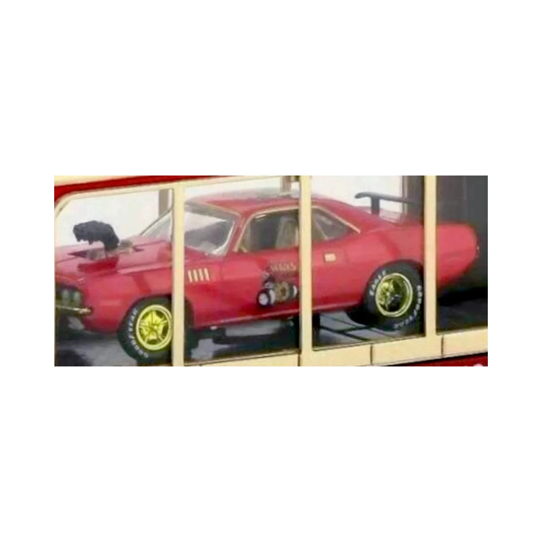 1971 Plymouth HEMI Cuda - Red (Gold Chrome Rims, Hays Graphics)