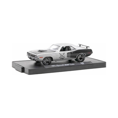 1971 Plymouth HEMI Cuda - Silver & Black (Voodoo Graphics, Chrome Rims)