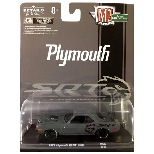 1971 Plymouth HEMI Cuda - Silver & Gray (Black Rims, SRT Graphics)