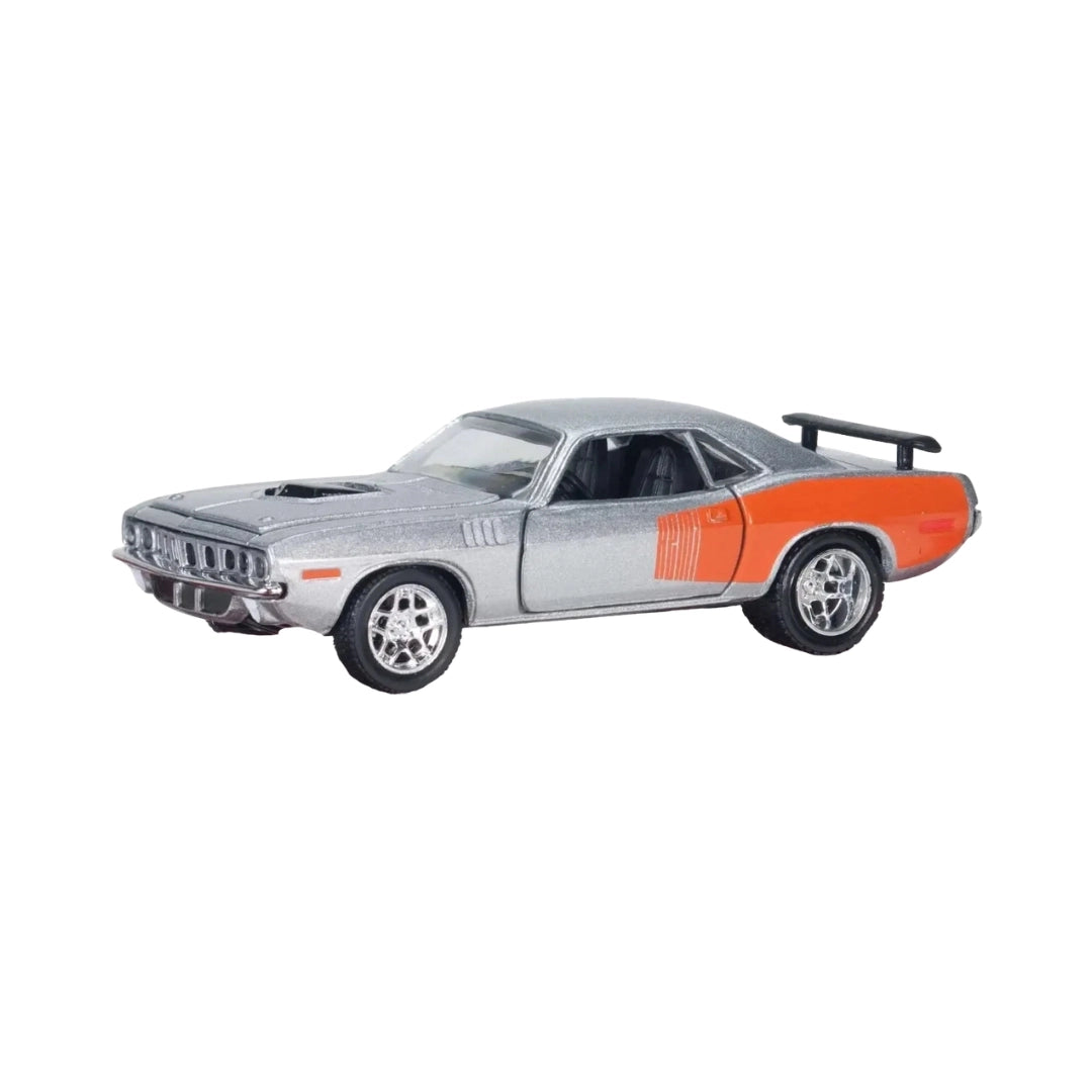 1971 Plymouth HEMI Cuda - Silver & Orange (Chrome Rims)