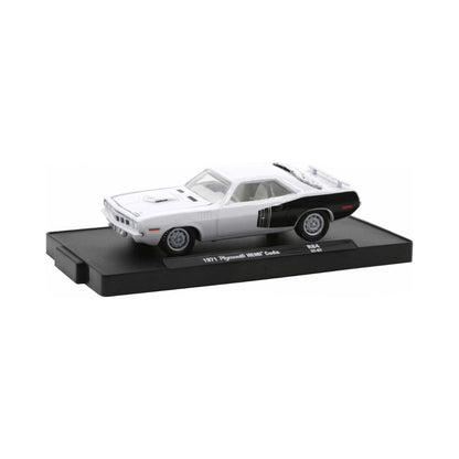 1971 Plymouth HEMI Cuda - White & Black (Silver Rims, White Interior) - Chase