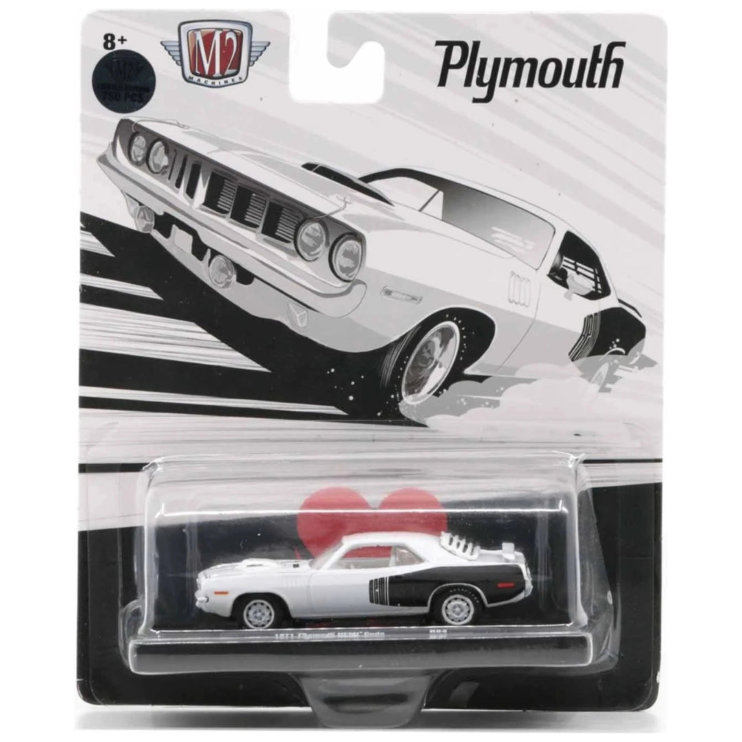 1971 Plymouth HEMI Cuda - White & Black (Silver Rims, White Interior) - Chase