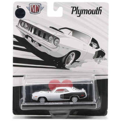 1971 Plymouth HEMI Cuda - White & Black (Silver Rims, White Interior) - Chase