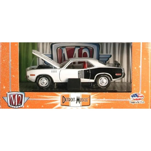 1971 Plymouth HEMI Cuda - White & Black (White Steel Rims, Red Interior) - Box