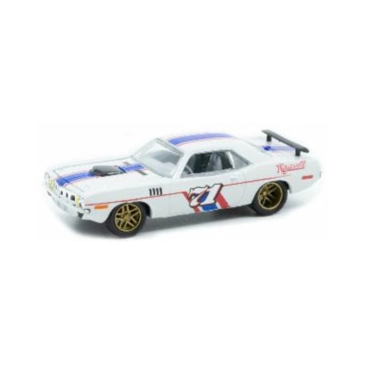 1971 Plymouth HEMI Cuda – White (Blue & Red Racing Graphics)