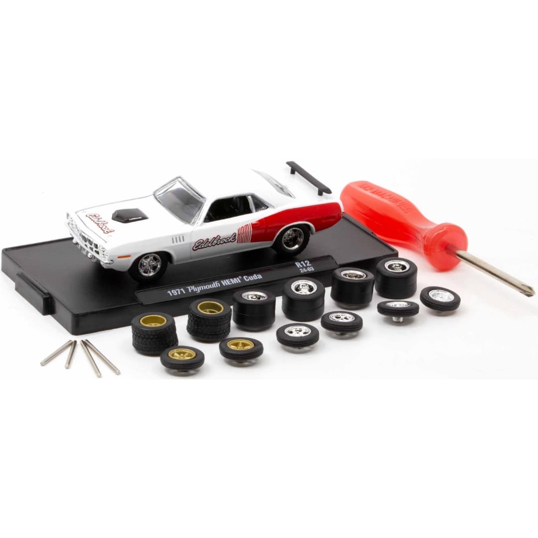 1971 Plymouth HEMI Cuda - White & Red (Black Rims)