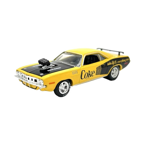 1971 Plymouth HEMI Cuda - Yellow & Black (Chrome Rims, Coke Graphics)
