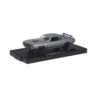 1971 Plymouth Hemi Cuda - Gunmetal Gray (Black Rims, Black Interior) - Box