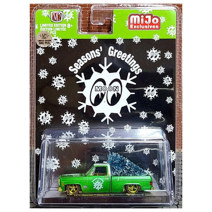 1973 Chevrolet Cheyenne 10 - Green Christmas Tree Truck Chase (Yellow Chrome Details, Gold Interior)