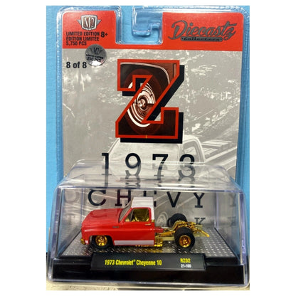 1973 Chevrolet Cheyenne 10 - Red & Black, Silver Chrome Rims