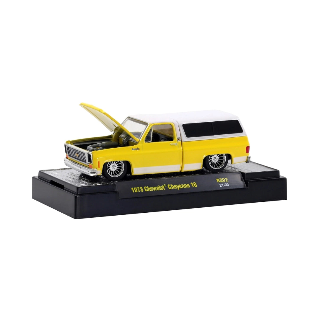 1973 Chevrolet Cheyenne 10 - Yellow Blazer Chase (Gold Chrome Details, Gold Interior)