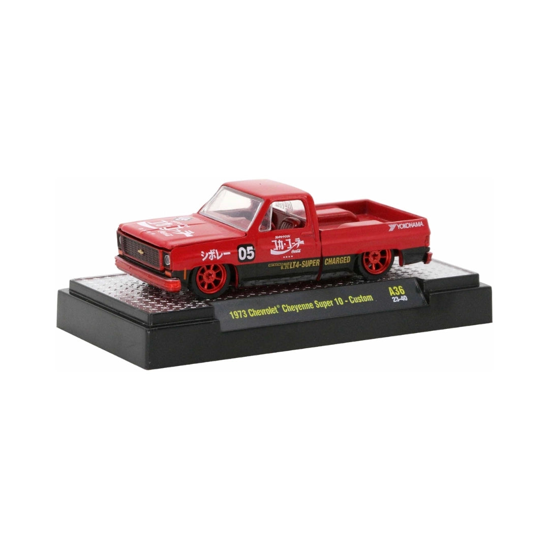 1973 Chevrolet Cheyenne Super 10 - Custom Red Racing Chase (Red Chrome Rims & Details, Red Interior)