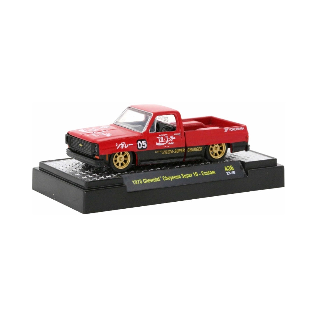 1973 Chevrolet Cheyenne Super 10 - Custom Red Racing (Brass Rims, Black Details & Interior)