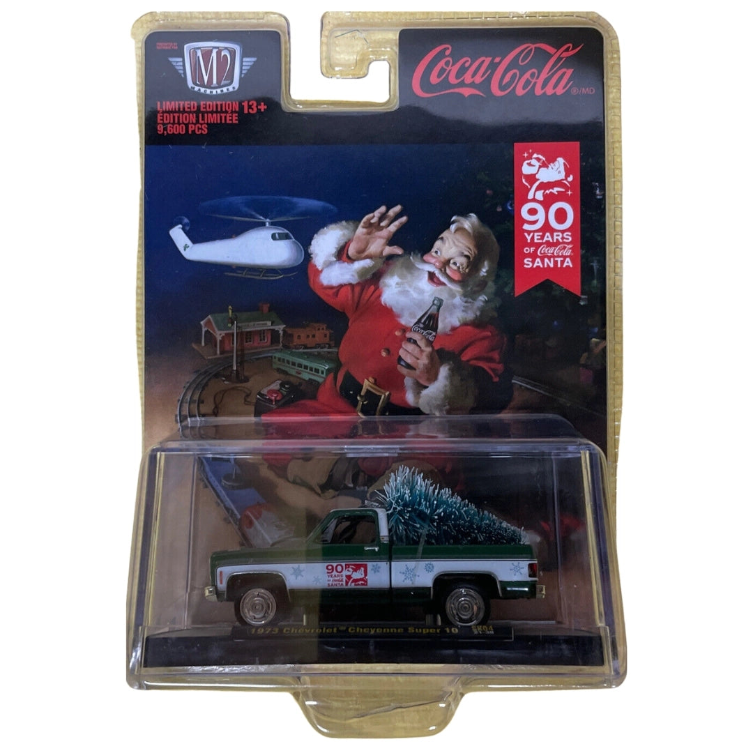 1973 Chevrolet Cheyenne Super 10 - Green Christmas Tree Truck Chase (Red Chrome Details, Red Interior)