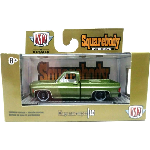 1973 Chevrolet Cheyenne Super 10 - Greenbeans Olive Green, Black Details, White Interior (Chase)