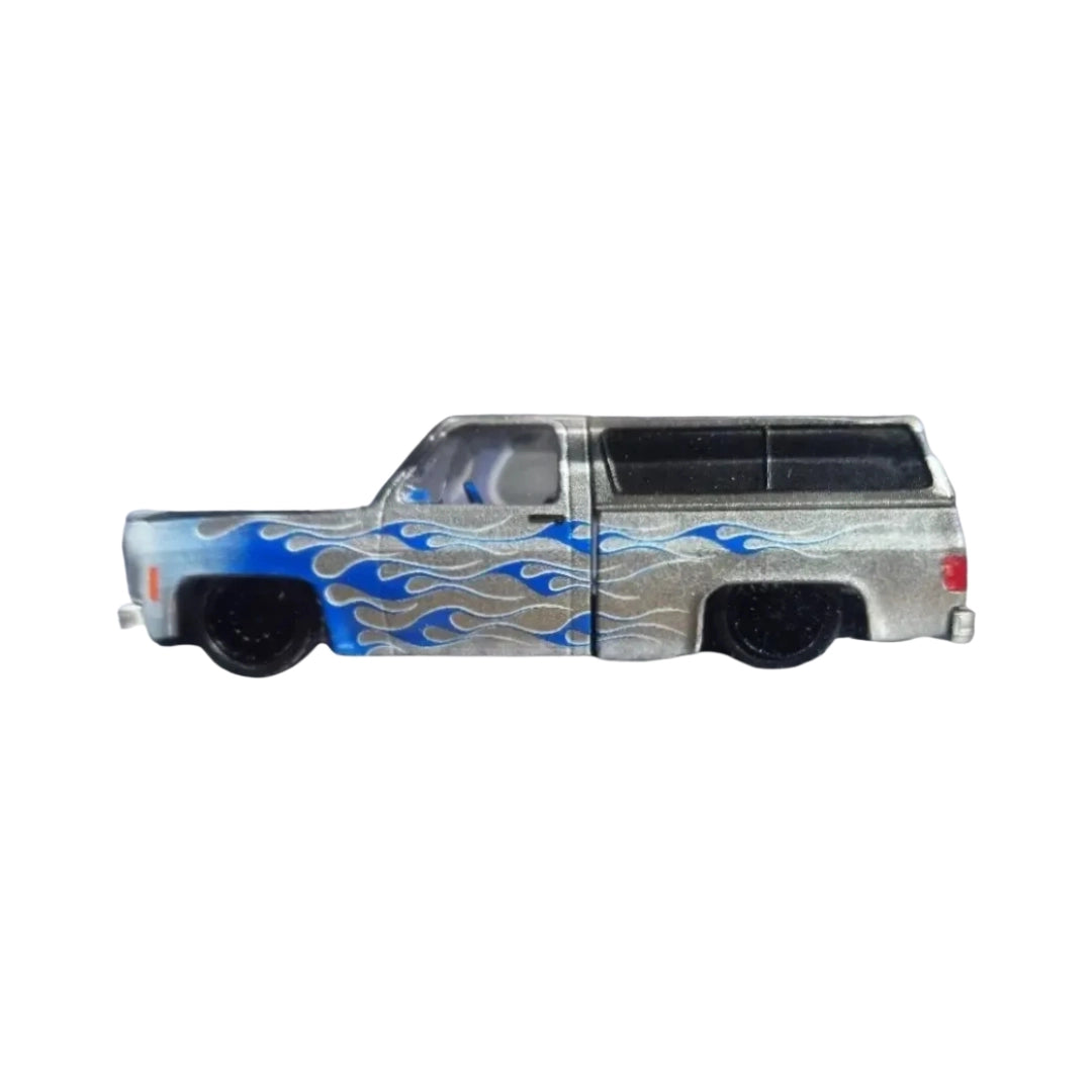 1973 Chevrolet Cheyenne Super 10 - Silver & Blue Flames (Houston Auto Show, Single Car Release)