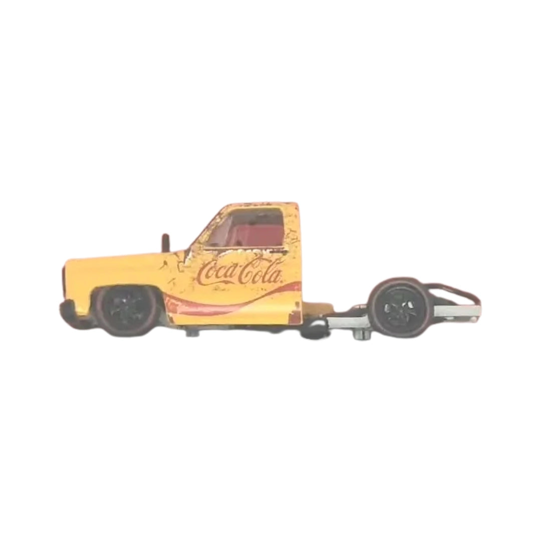 1973 Chevrolet Cheyenne Super 10 - Yellow Coca-Cola Livery, Black Rims & Details