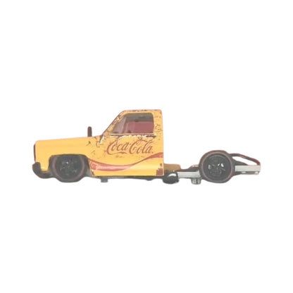 1973 Chevrolet Cheyenne Super 10 - Yellow Coca-Cola Livery, Black Rims & Details