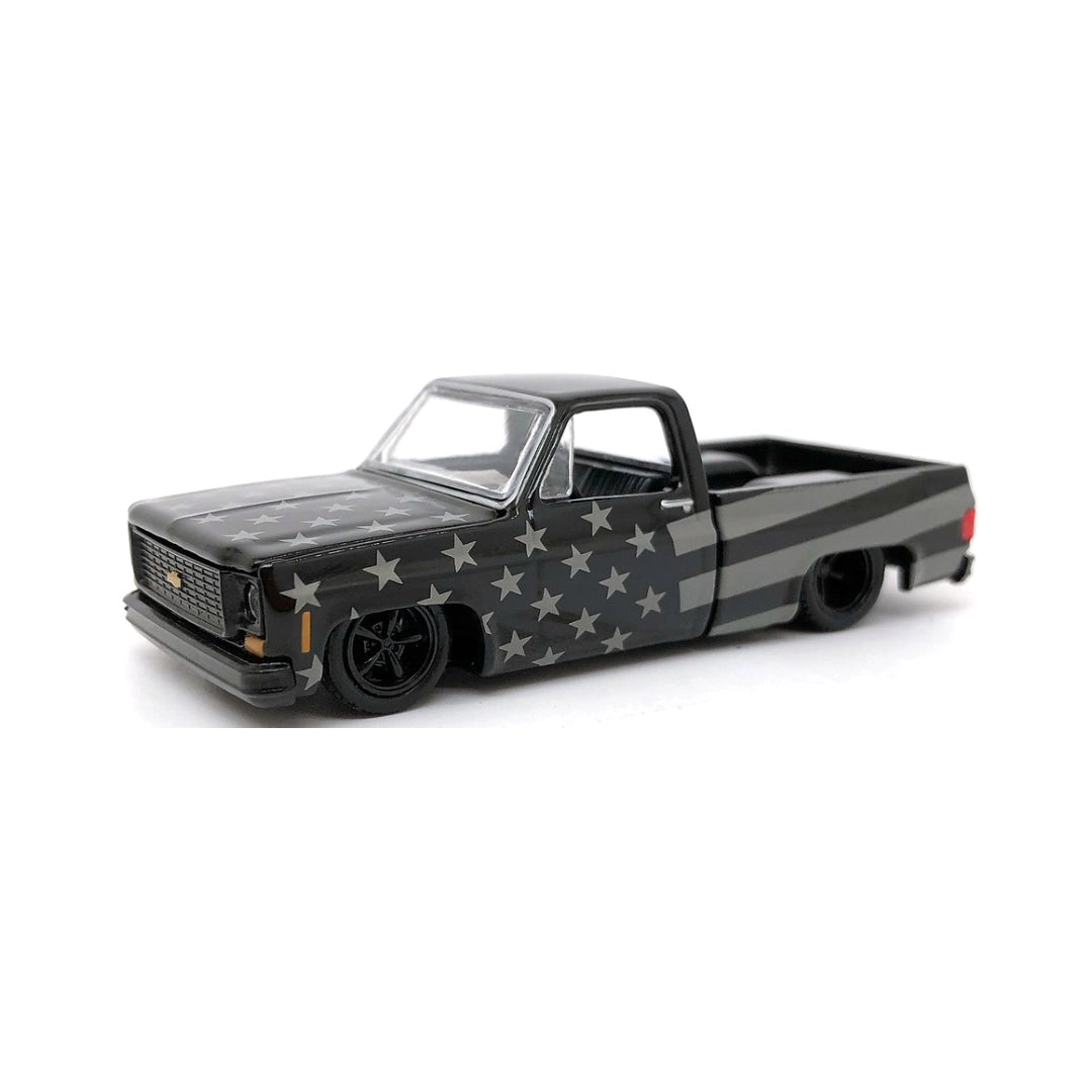 1973 Chevrolet Custom Deluxe 10 - Black with Stars Livery, Black Details, Black Rims & Interior