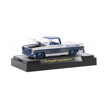 1973 Chevrolet Custom Deluxe 10 - White & Blue (Silver Chrome Details, Black Interior)