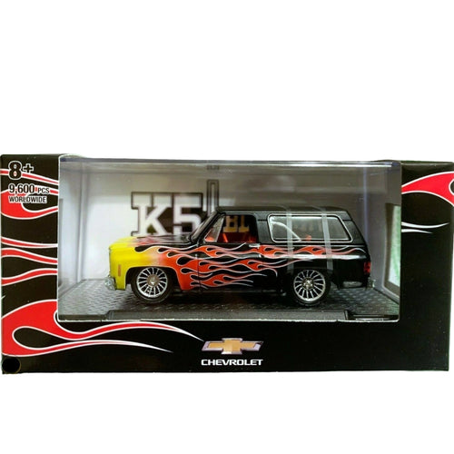 1973 Chevrolet K5 Blazer - Black with Red Flames (Walmart Exclusive S106 22-07)