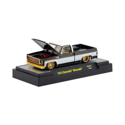 1973 Chevrolet Silverado - Black & Silver, Gold Chrome Rims, Grille & Bumpers, Brass Interior, Transparent Windows (Chase)