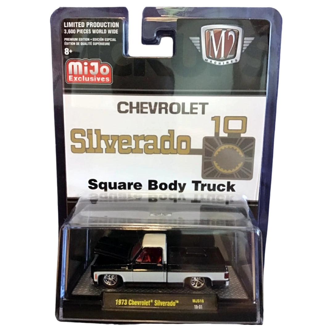 1973 Chevrolet Silverado - Black & Silver, Silver Rims, Grille & Bumpers, Metallic Red Interior, Transparent Windows