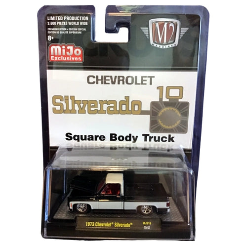 1973 Chevrolet Silverado - Black & Silver, Silver Rims, Grille & Bumpers, Metallic Red Interior, Transparent Windows