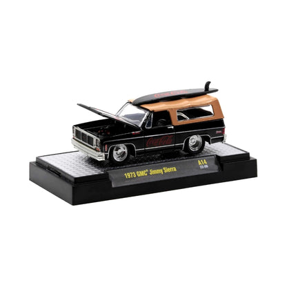 1973 GMC Jimmy Sierra - Black & Wood Panel, Silver Rims (Coca-Cola Series A14 22-08)