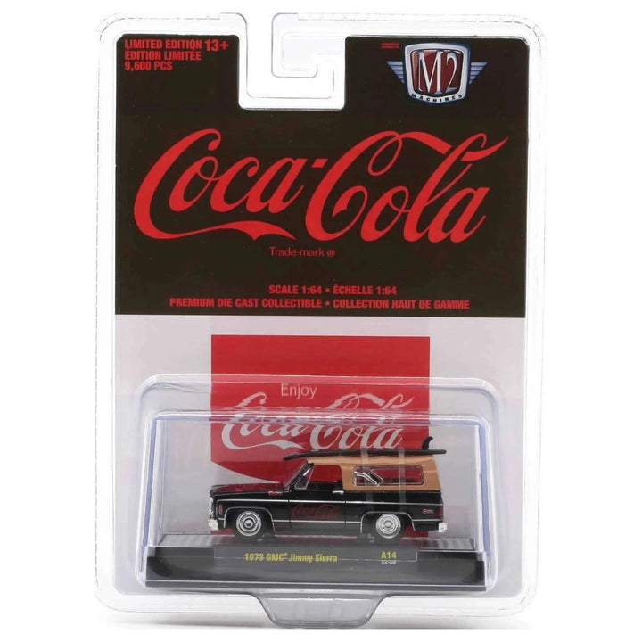 1973 GMC Jimmy Sierra - Black & Wood Panel, Silver Rims (Coca-Cola Series A14 22-08)