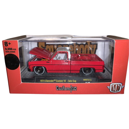 1974 Chevrolet Custom 10 - Solo Cup Red / Silver Chrome Details, Black Interior