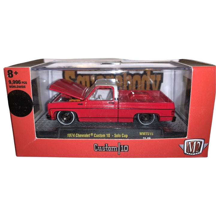1974 Chevrolet Custom 10 - Solo Cup Red / Silver Chrome Details, Black Interior