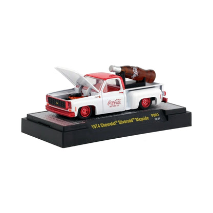 1974 Chevrolet Silverado Stepside White & Red (Coca-Cola Bottle Load)