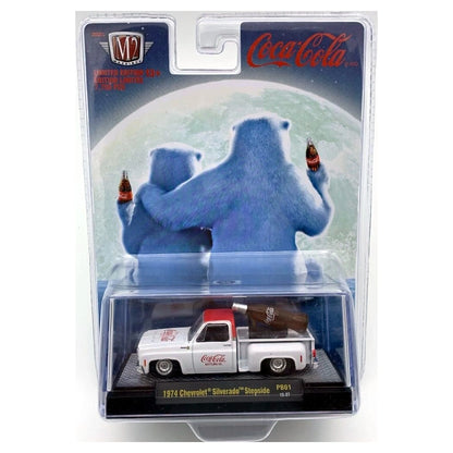 1974 Chevrolet Silverado Stepside White & Red (Coca-Cola Bottle Load)