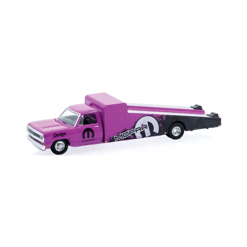 1974 Dodge Truck Pink Silver Chrome Black Tires Black Interior