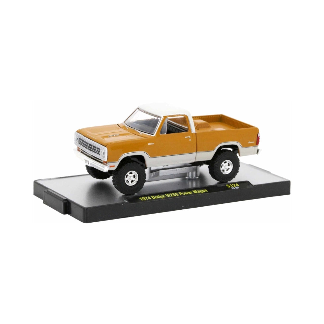 1974 Dodge W200 Power Wagon - Gold (Release S124, O'Reilly Auto Parts Exclusive, Limited Edition)