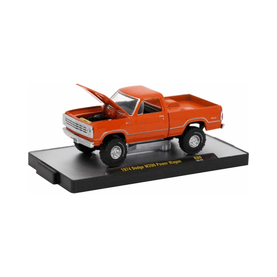 1974 Dodge W200 Power Wagon - Orange (Silver Chrome Details, Black Interior, Limited Edition)