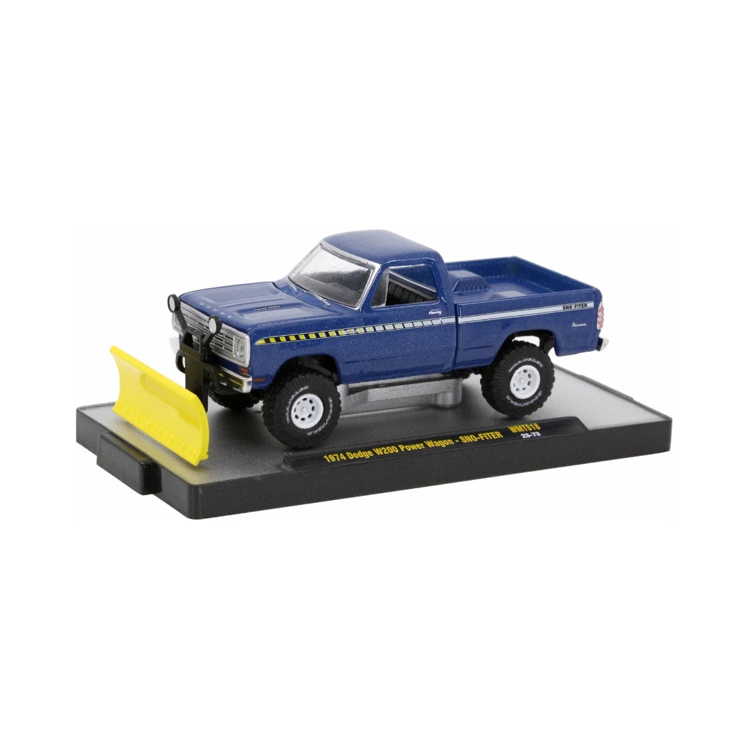1974 Dodge W200 Power Wagon - SNO-FITER - Blue (Walmart Exclusive, WMTS18, Limited Edition, Snow Plow)