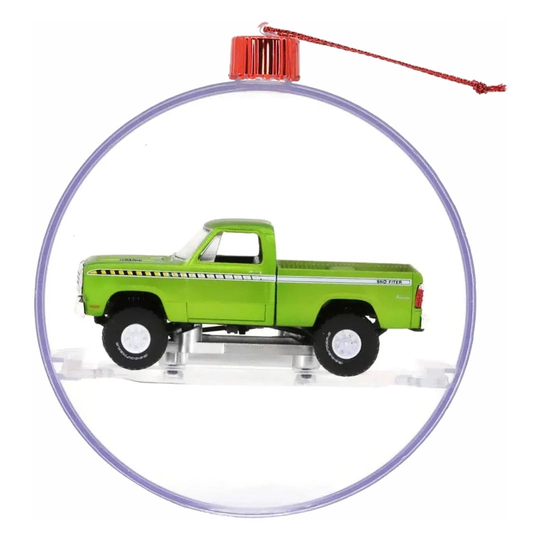 1974 Dodge W200 Power Wagon SNO-FITER - Green (Holiday Ornaments Release 02, Walmart Exclusive, Set Exclusive, Christmas Ornament)