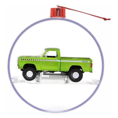 1974 Dodge W200 Power Wagon SNO-FITER - Green (Holiday Ornaments Release 02, Walmart Exclusive, Set Exclusive, Christmas Ornament)