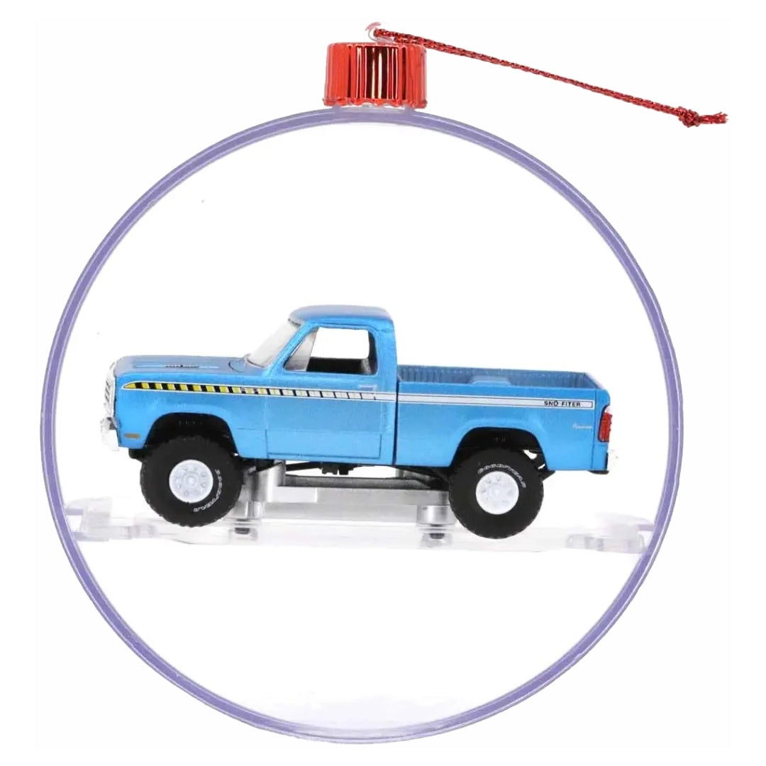 1974 Dodge W200 Power Wagon SNO-FITER - Light Blue (Holiday Ornaments Release 02, Walmart Exclusive, Set Exclusive, Christmas Ornament)