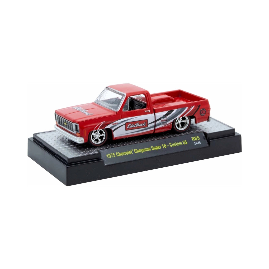 1975 Chevrolet Cheyenne Super 10 - Custom SS Red (Silver Chrome Rims & Details, Black Interior)