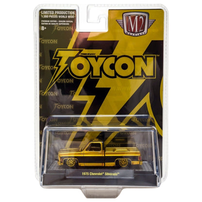 1975 Chevrolet Silverado - Gold with Black Side Stripe, Gold Chrome Details & Gold Rims (ToyCon Promotional)